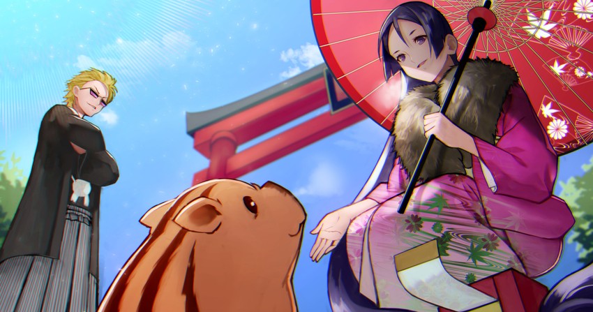 minamoto no raikou and sakata kintoki (fate and 1 more) drawn by yoshio_(55level)