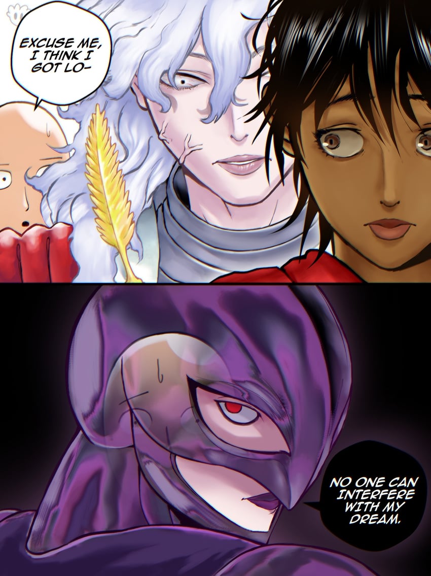 saitama, griffith, casca, and femto (one-punch man and 1 more) drawn by devovas