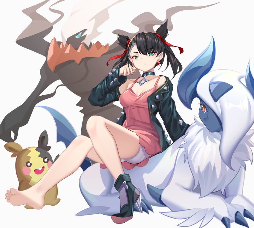 marnie, morpeko, absol, and darkrai (pokemon and 1 more) drawn by luai