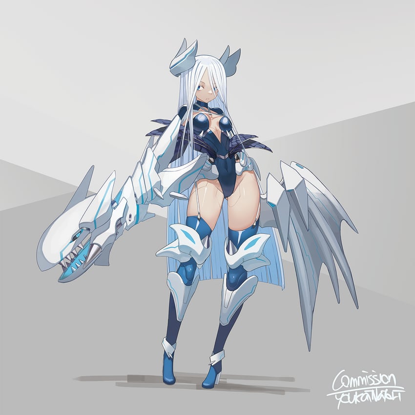blue-eyes white dragon (yu-gi-oh!) drawn by natori_youkai