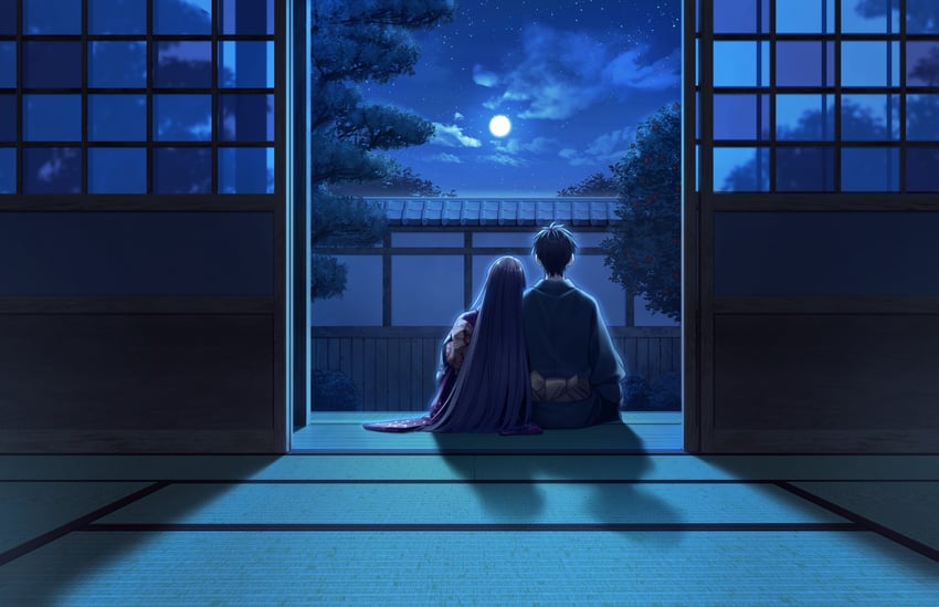 yasaka kurou and shiki kyoko (nie no hakoniwa) drawn by kaguyuzu