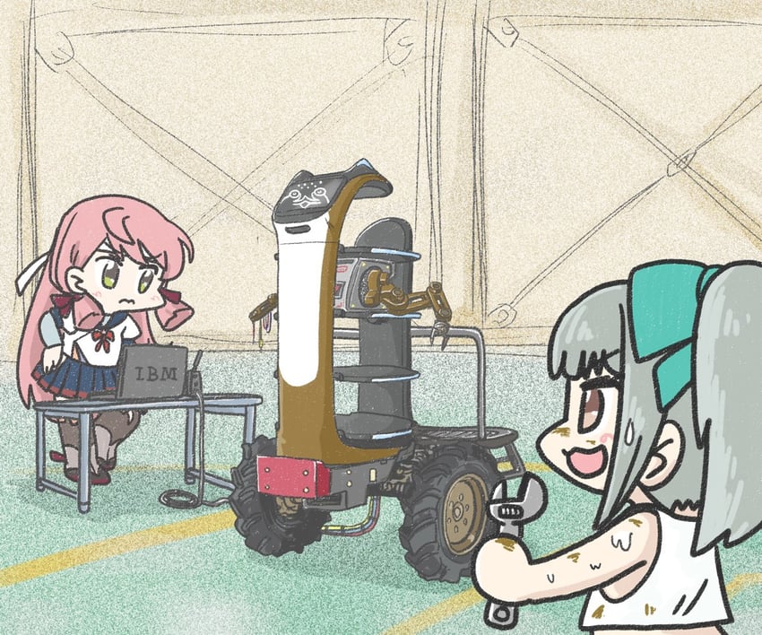akashi, yuubari, bokukawauso, and bellabot (kantai collection and 2 more) drawn by ferret-san