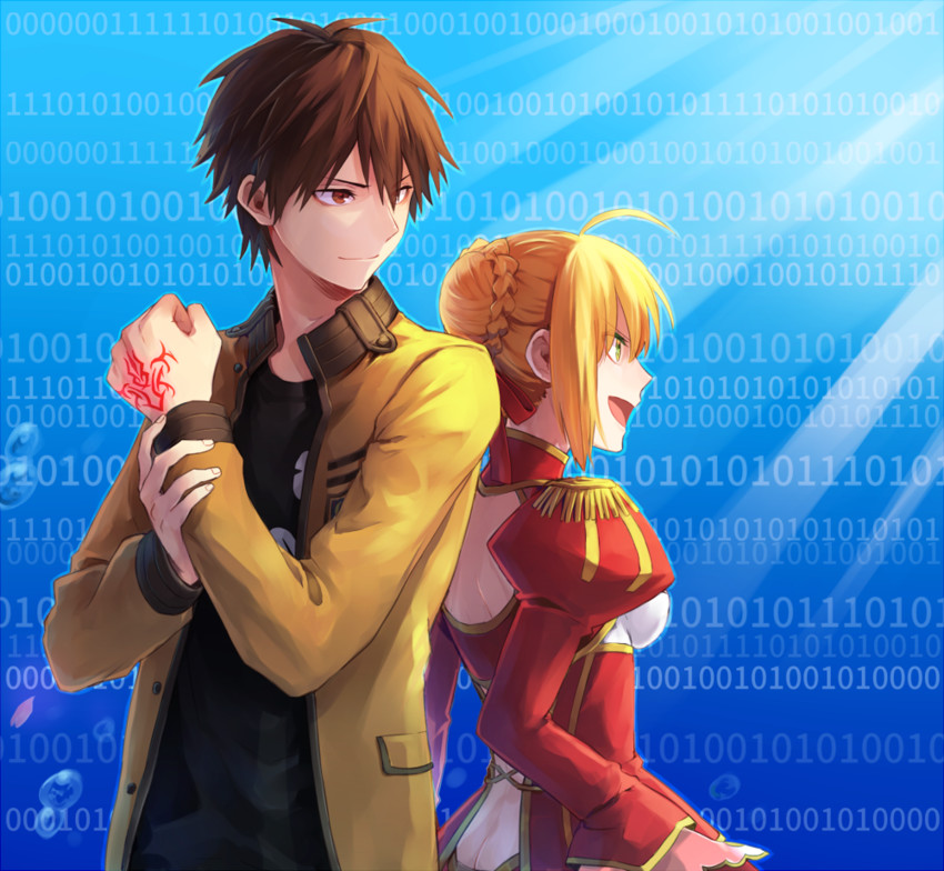 nero claudius and kishinami hakuno (fate and 2 more) drawn by somemiya_suzume