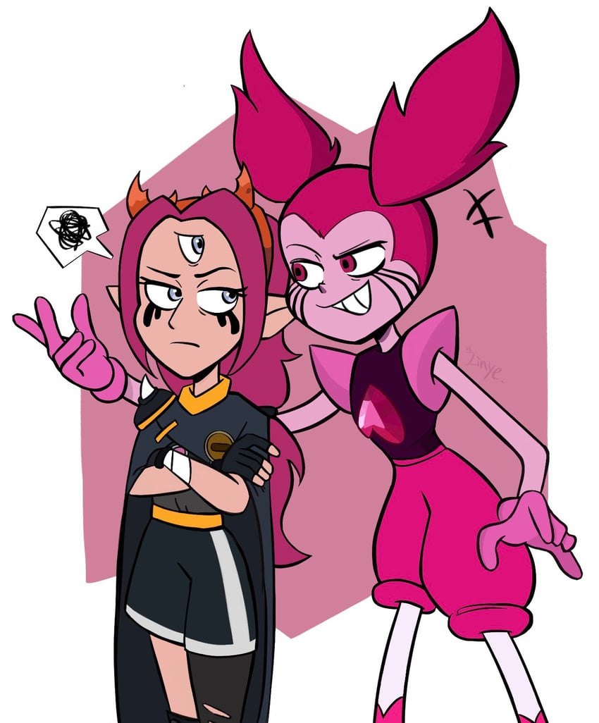 boscha and spinel (the owl house and 1 more) drawn by xi_jinou