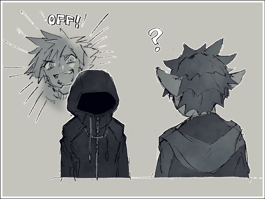 sora and vanitas (kingdom hearts and 1 more) drawn by shiino_(yesno)