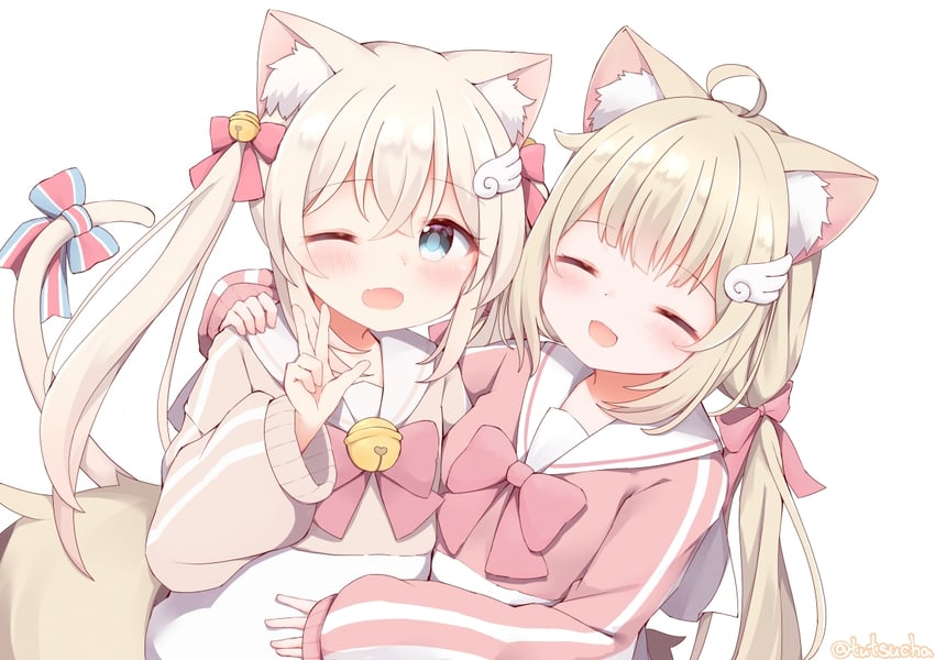 chiffon and ramune (vrchat and 1 more) drawn by tutsucha_illust