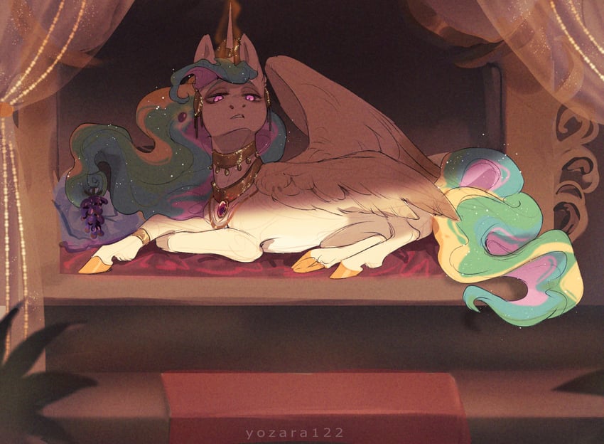 princess celestia (my little pony and 1 more) drawn by yozora122