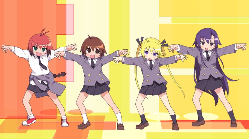 sonya, oribe yasuna, goshiki agiri, and unused character (lucky star and 1 more) drawn by yachima_tana