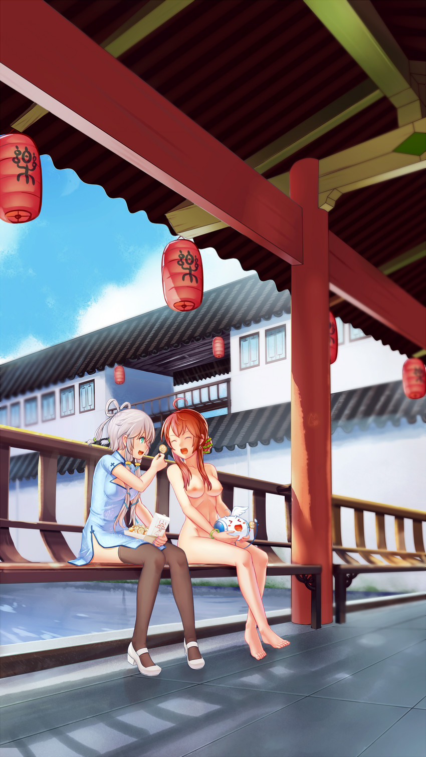 luo tianyi and yuezheng ling (vocaloid and 1 more) drawn by dongqing_zaozigao
