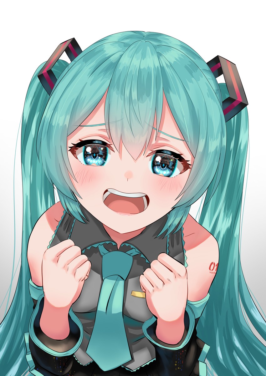 hatsune miku (vocaloid) drawn by tatyaoekaki