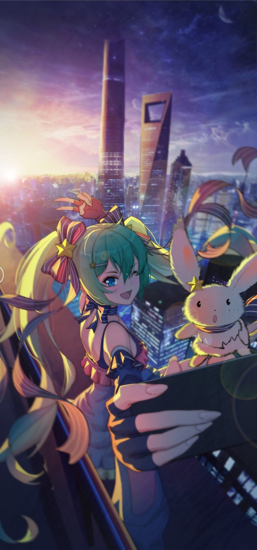 hatsune miku, yuki miku, and rabbit yukine (vocaloid) drawn by wubaiye_zhu