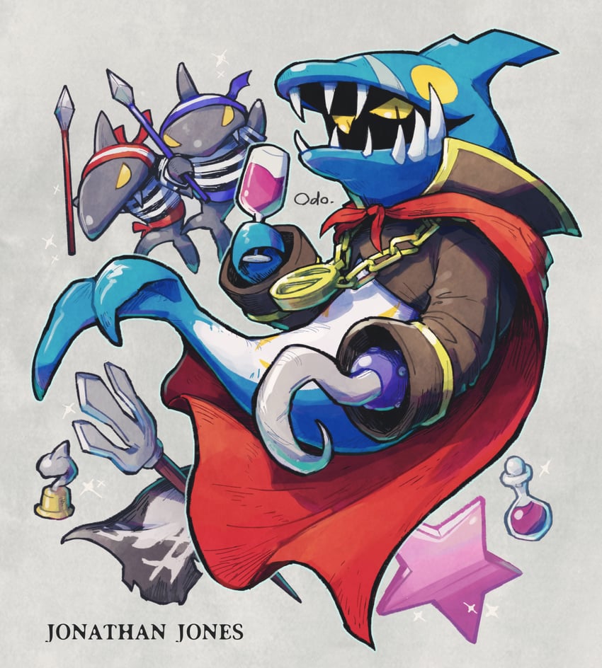 jonathan jones, bandana blue, and bandana red (mario and 1 more) drawn by odo_7ta