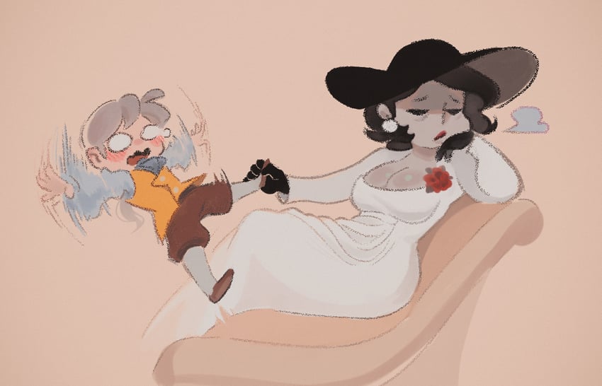 alcina dimitrescu and ramon salazar (resident evil and 2 more) drawn by pooziqo-royal