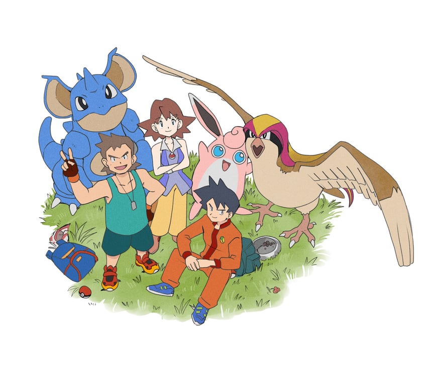 pidgeot, wigglytuff, nidoqueen, neesha, corey, and 1 more (pokemon and 1 more) drawn by phil_dragash