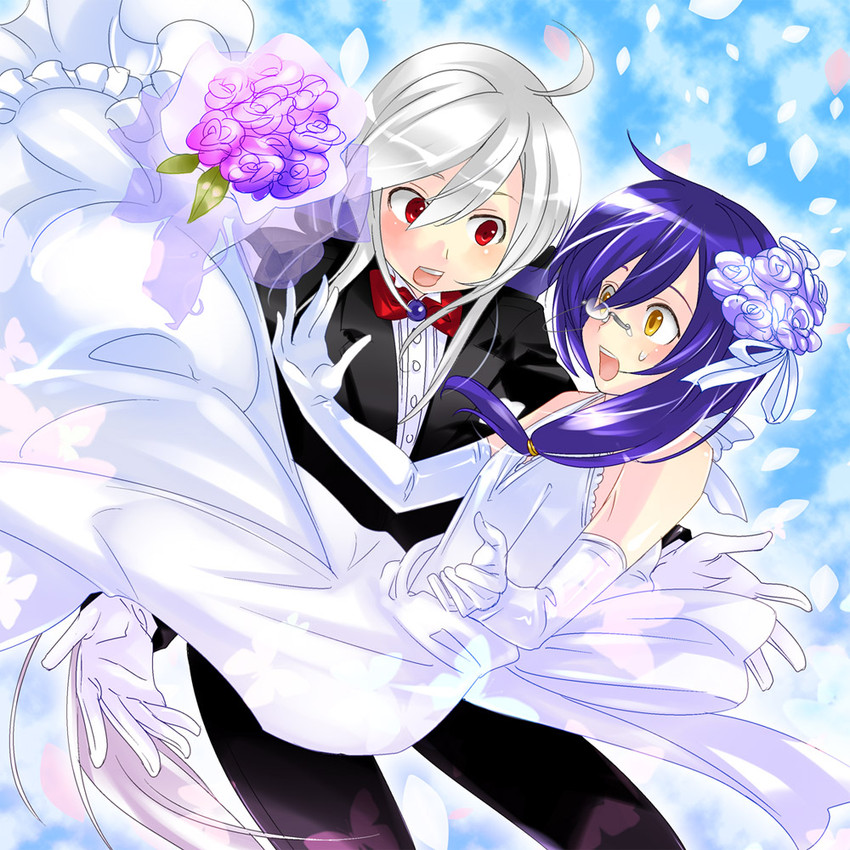 yowane haku and soune taya (vocaloid and 1 more) drawn by caffein