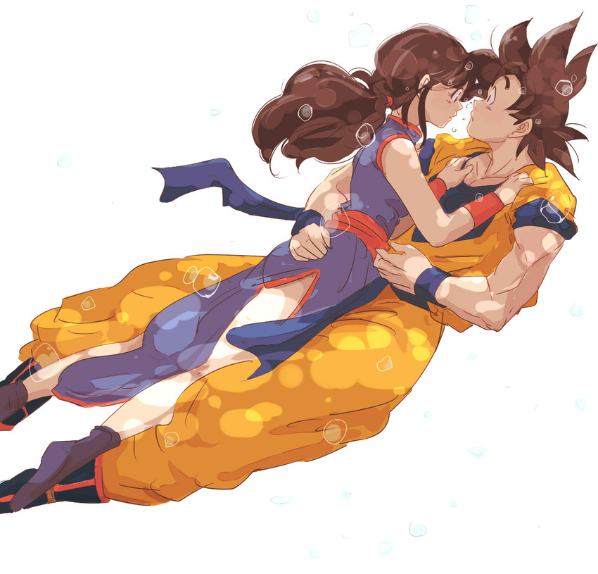 son goku and chi-chi (dragon ball) drawn by miiko_(drops7)