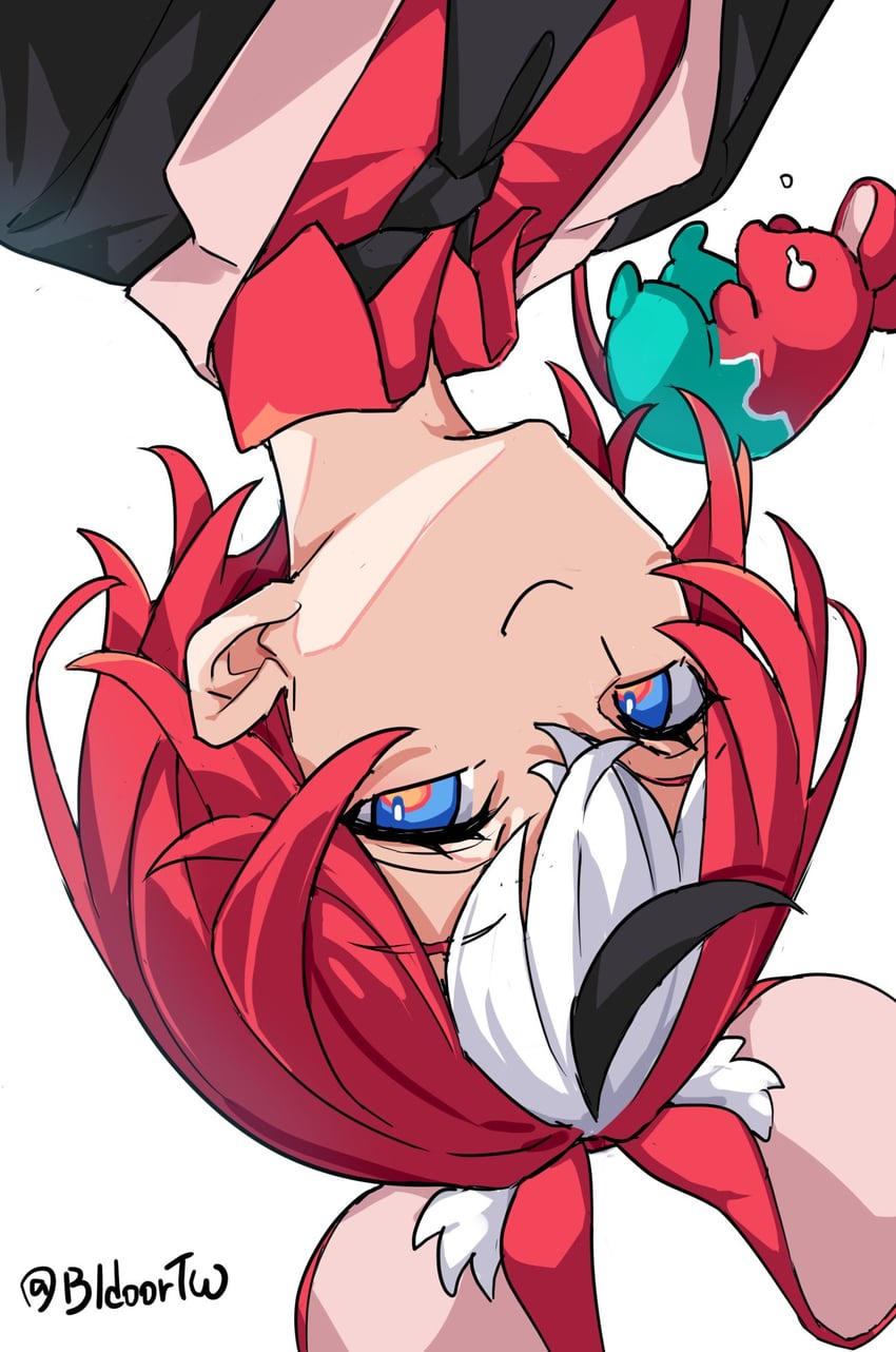 hakos baelz and mr. squeaks (hololive and 1 more) drawn by bidortw