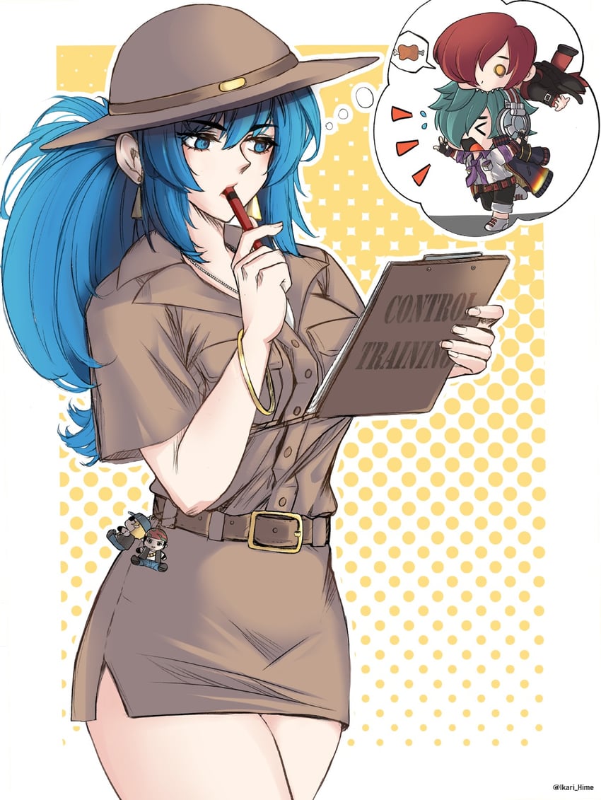 leona heidern, yagami iori, ralf jones, clark still, and shun'ei (the king of fighters and 1 more) drawn by ikari_hime