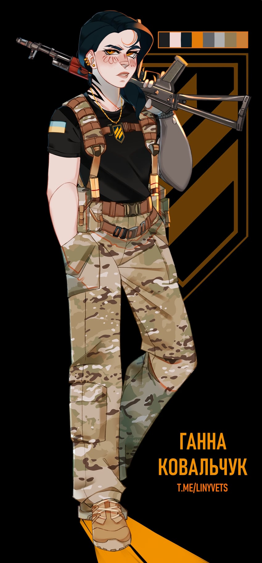hanna kovalchuk (original) drawn by linyvets_chan