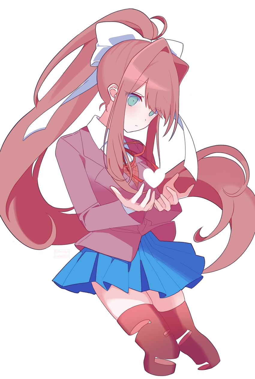 monika (doki doki literature club) drawn by kotohatoko510