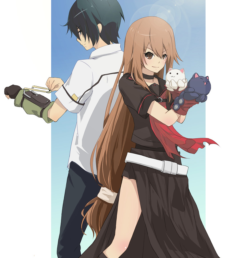 ookami ryouko and morino ryoushi (ookami-san) drawn by zhao_shuwen