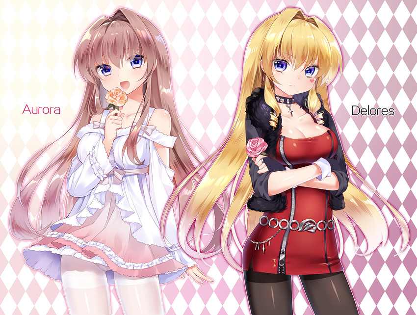 delores and aurora (original) drawn by mvv