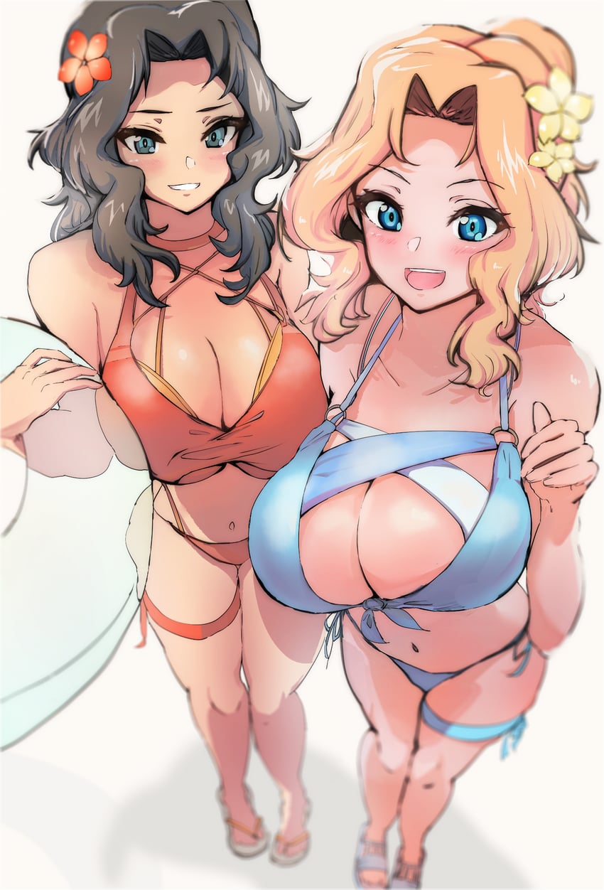 kay and el (girls und panzer) drawn by kyougi_sharyou