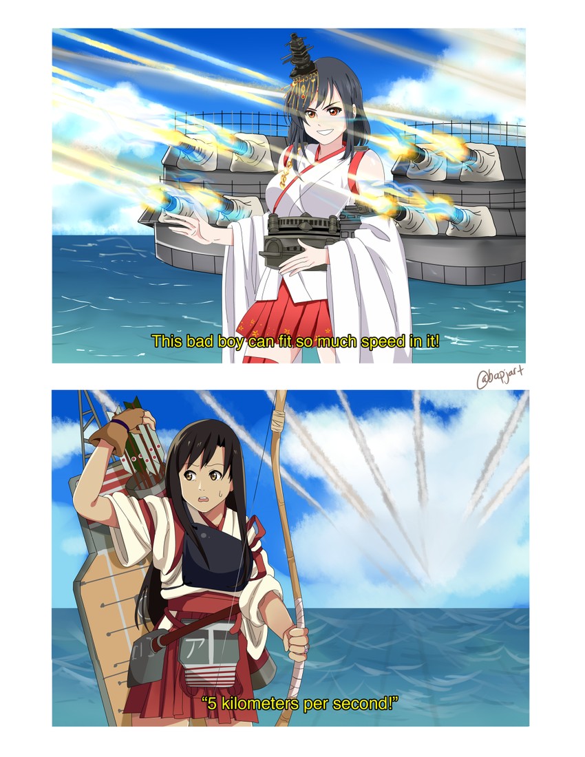 akagi and yamashiro (kantai collection and 3 more) drawn by beta_(joutarou)