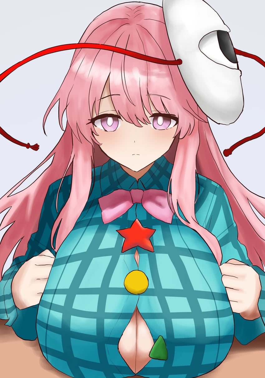 hata no kokoro (touhou) drawn by moriforest1040