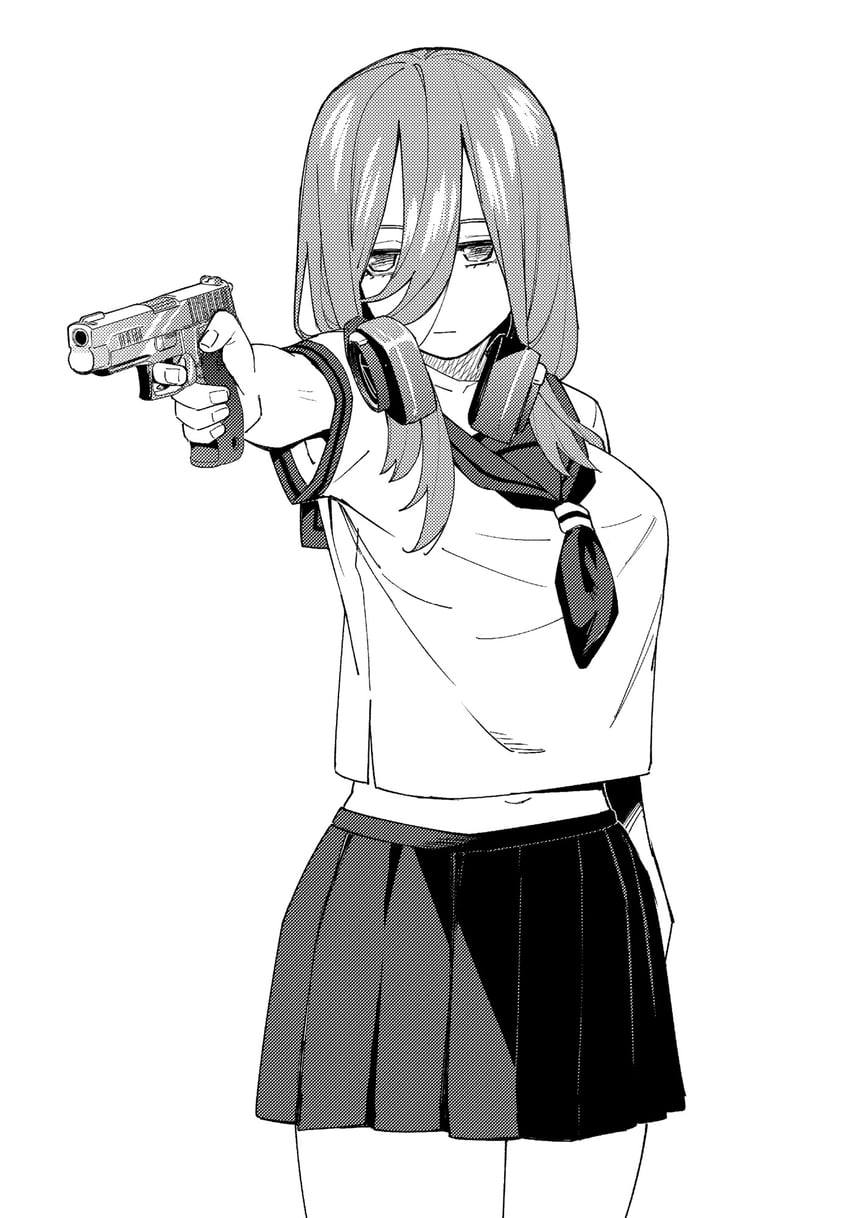 nakano miku (go-toubun no hanayome and 2 more) drawn by kosmos_beta