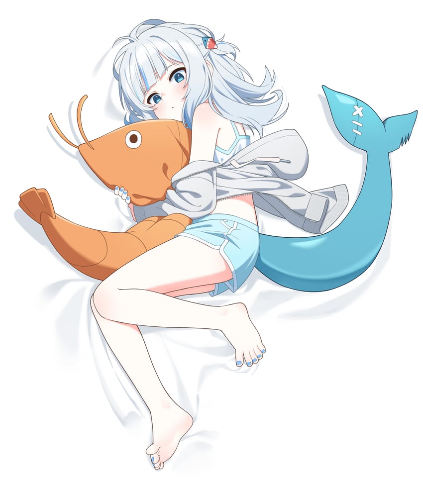 gawr gura and ebi-chan (hololive and 1 more) drawn by ugaaaa1