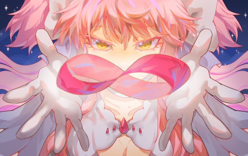 kaname madoka and ultimate madoka (mahou shoujo madoka magica) drawn by tuanzi610
