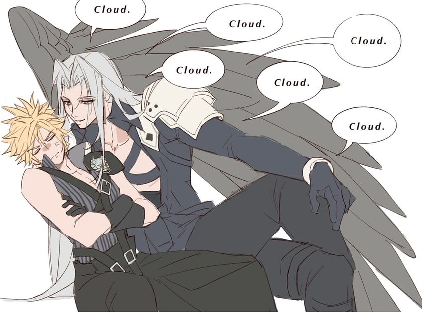 cloud strife and sephiroth (final fantasy and 2 more) drawn by ercqelx8rprduft