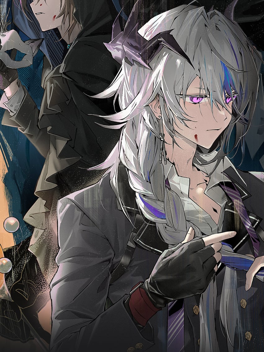 phantom and puzzle (arknights) drawn by kaninn