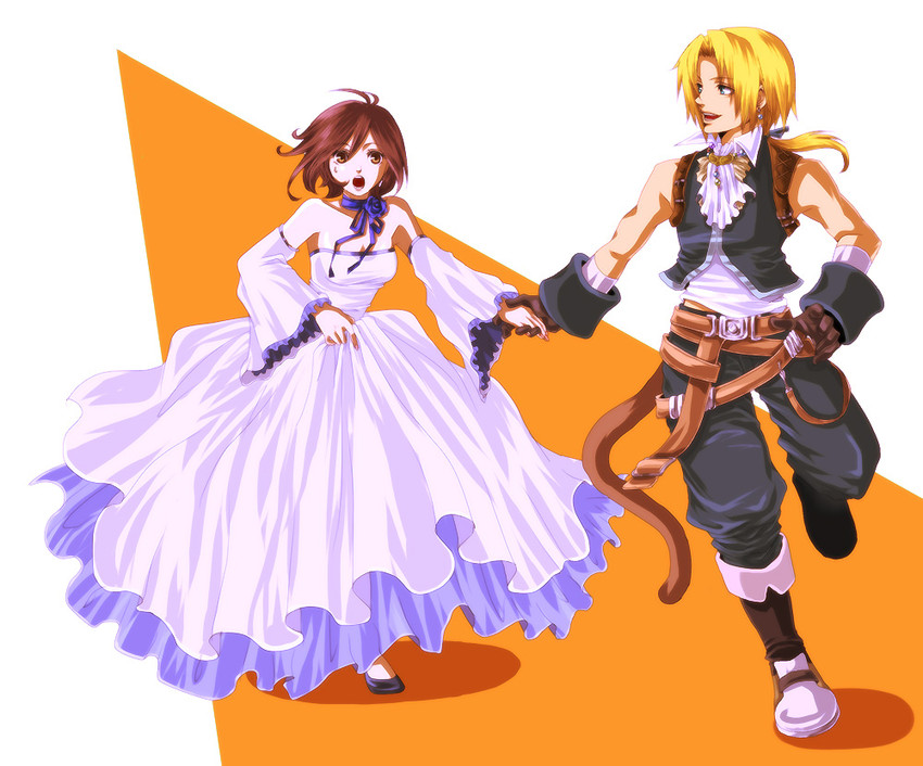zidane tribal and garnet til alexandros xvii (final fantasy and 1 more) drawn by chiru_(sanifani)