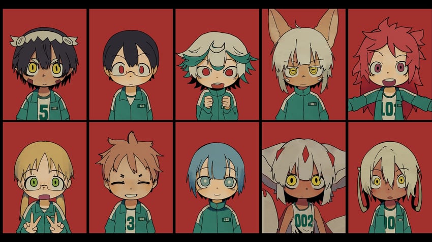 nanachi, reg, faputa, riko, maruruk, and 5 more (made in abyss and 1 more) drawn by tamachi_sa