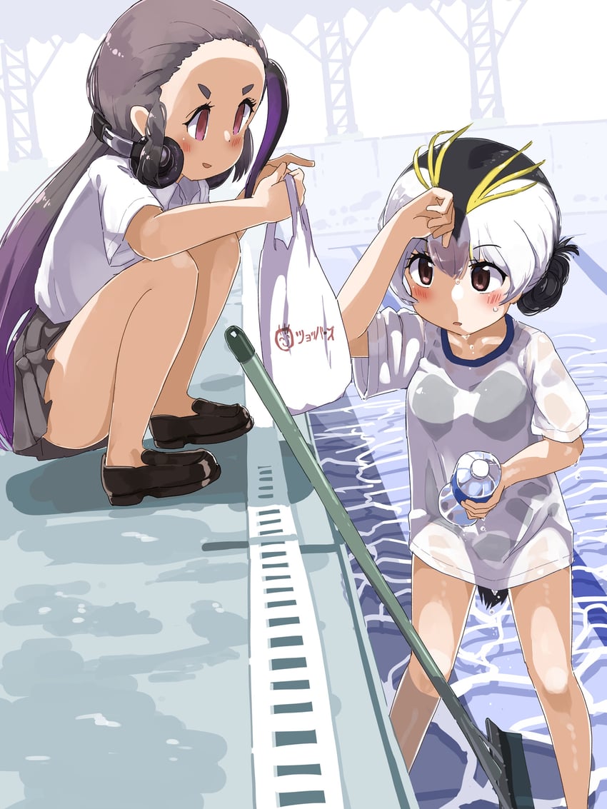 royal penguin and giant penguin (kemono friends) drawn by iwa_(iwafish)