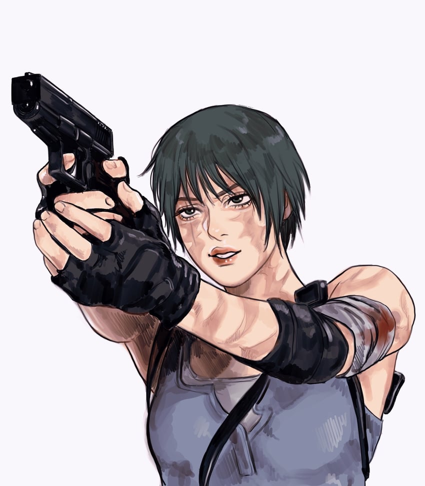 jill valentine and zen'in maki (jujutsu kaisen and 3 more) drawn by imeko_san