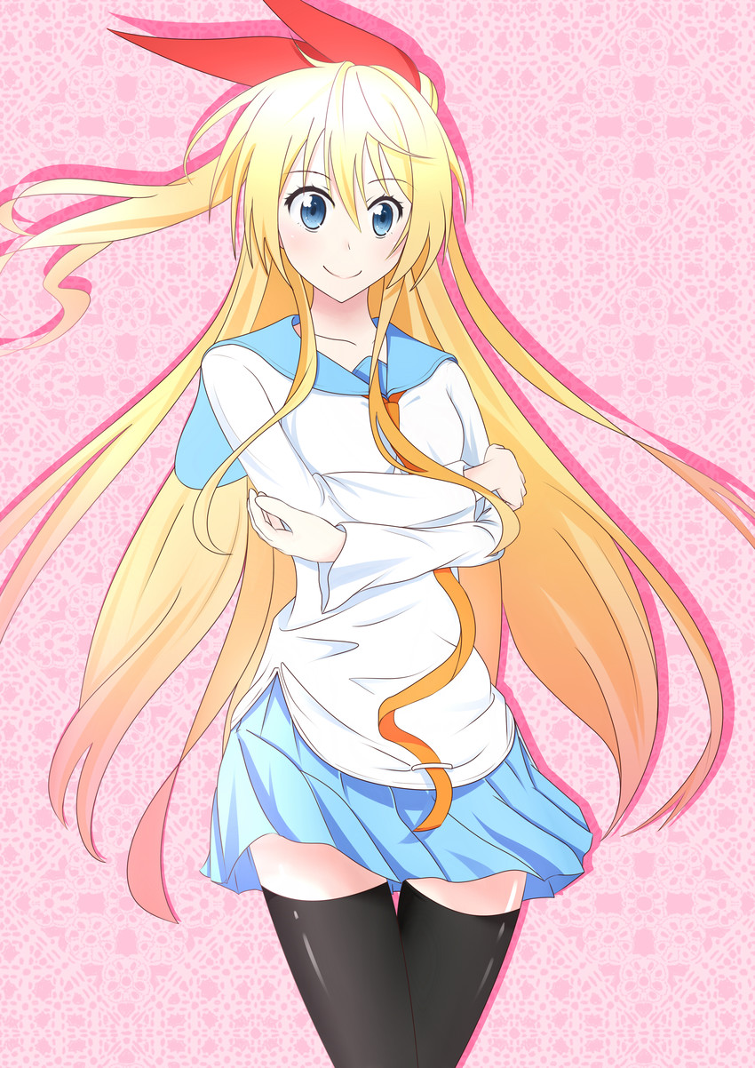 kirisaki chitoge (nisekoi) drawn by guanghe_zuoyong_de_de_yezi
