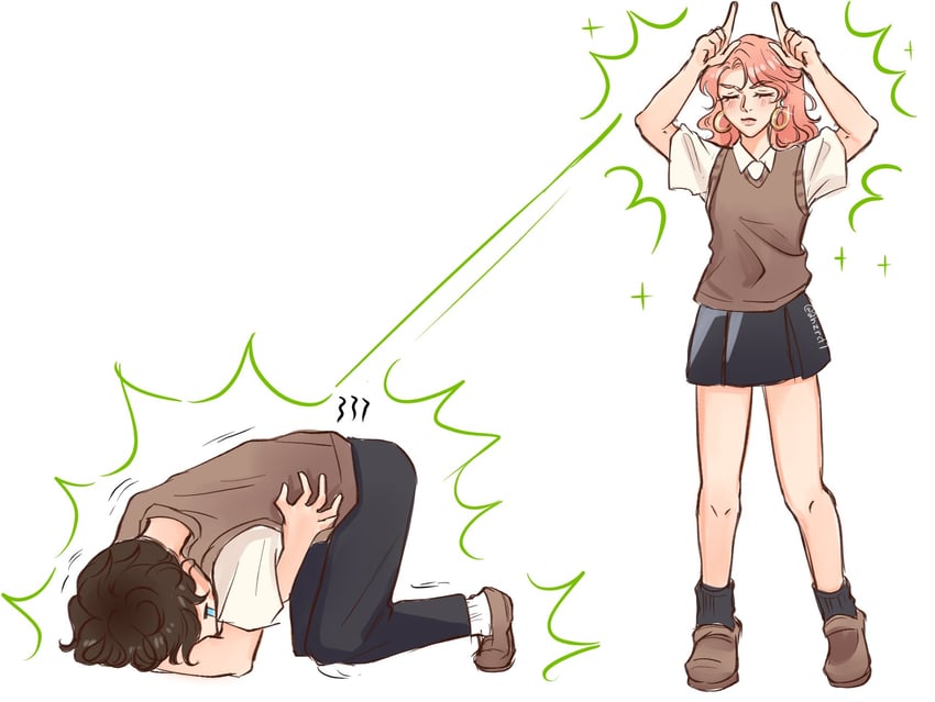 oosawa aya and narita kei (kininatteru hito ga otoko ja nakatta) drawn by 2hzrd7