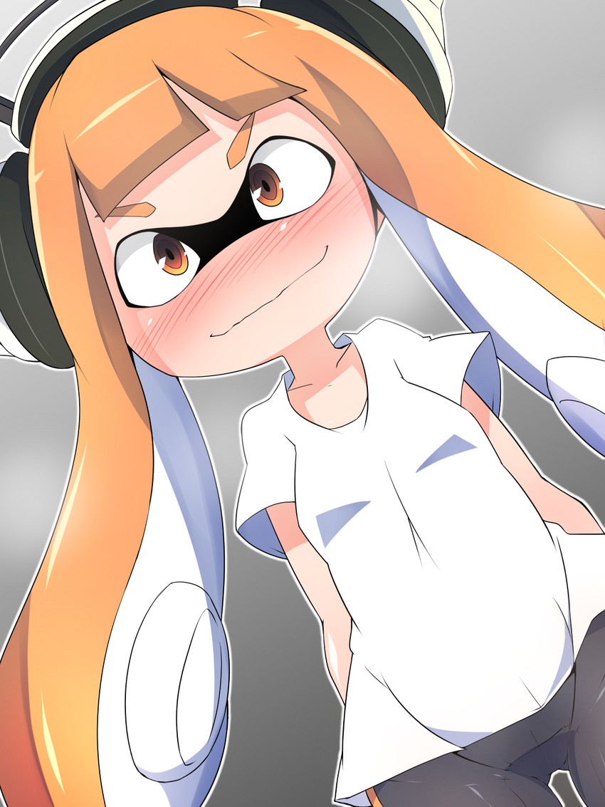 inkling player character and inkling girl (splatoon) drawn by moyachii