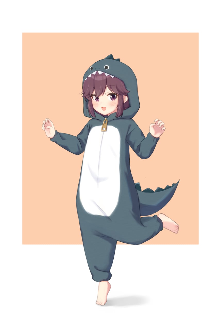 godzilla and yoshida ryouko (machikado mazoku) drawn by kuramoto_takato