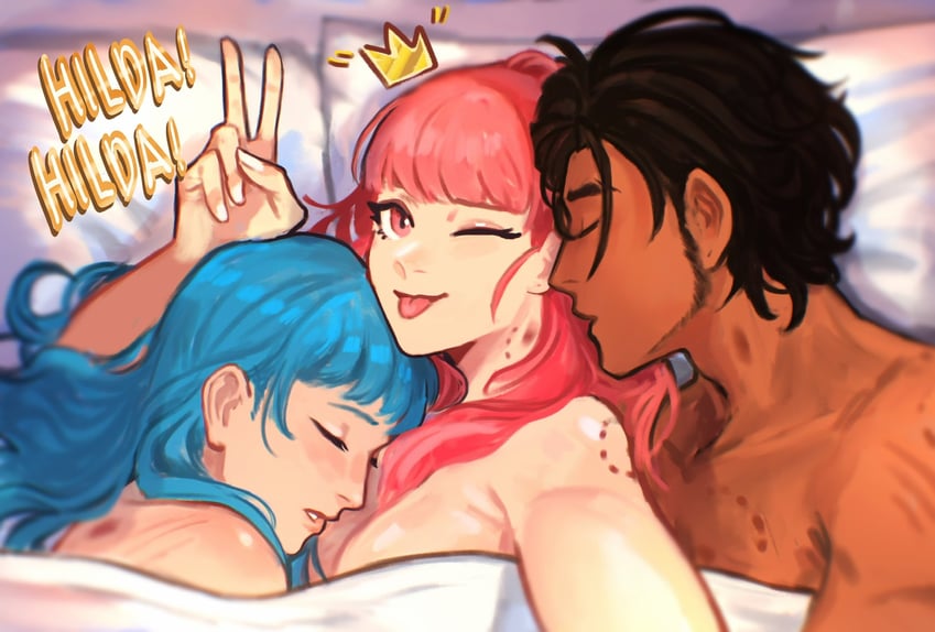 hilda valentine goneril, marianne von edmund, and claude von riegan (fire emblem and 1 more) drawn by sethkiel