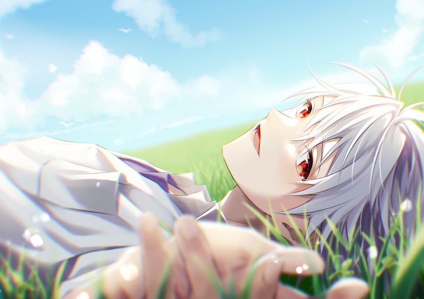 nagisa kaworu (neon genesis evangelion) drawn by emu_(ain54971)