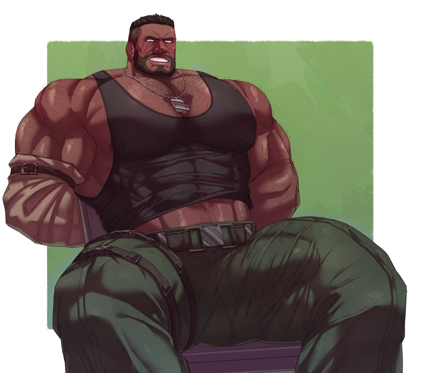 barret wallace (final fantasy and 1 more) drawn by ghangaji