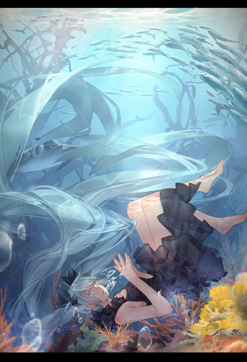 hatsune miku (vocaloid and 1 more) drawn by momozi_(mkingnight)