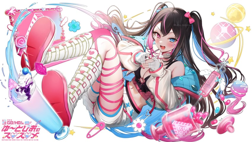 gouhou batsuko (indie virtual youtuber) drawn by kuma_daigorou
