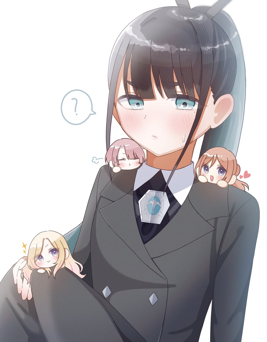himesaki rinami, arimura mao, juo sena, and amaya tsubame (idolmaster and 1 more) drawn by m_(pixiv_98360957)