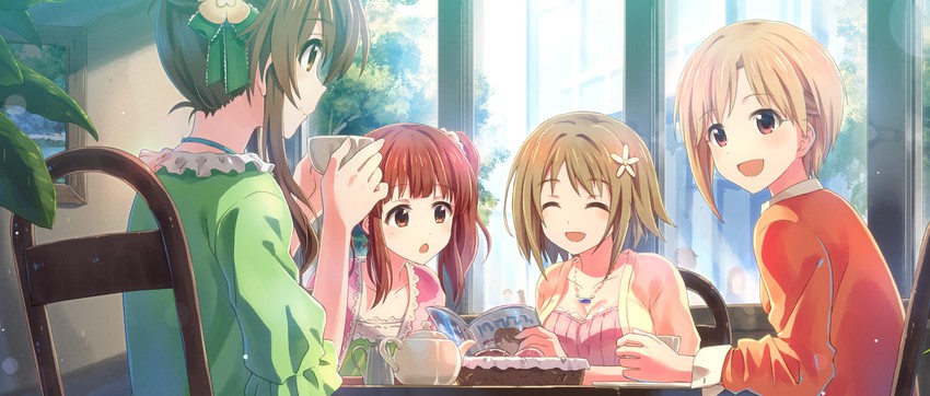 mimura kanako, ogata chieri, takamori aiko, and aiba yumi (idolmaster and 1 more) drawn by yuuki_tatsuya