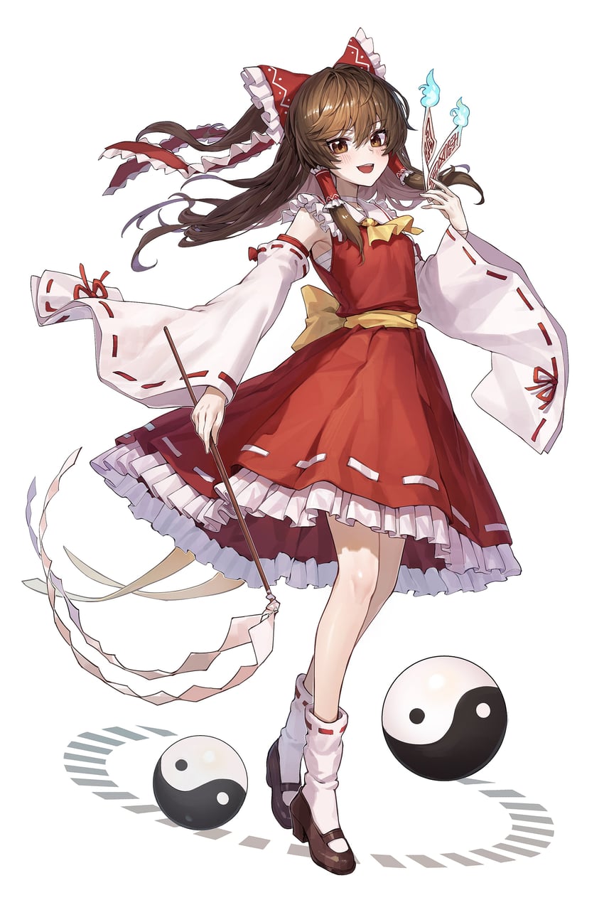 hakurei reimu (touhou and 1 more) drawn by kokukyukeo